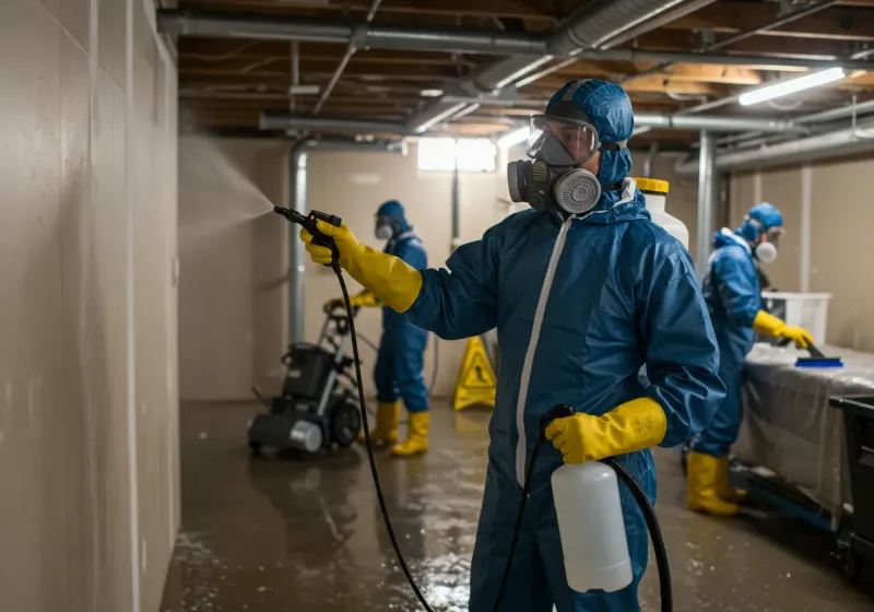 Basement Sanitization and Antimicrobial Treatment process in Chadwicks, NY