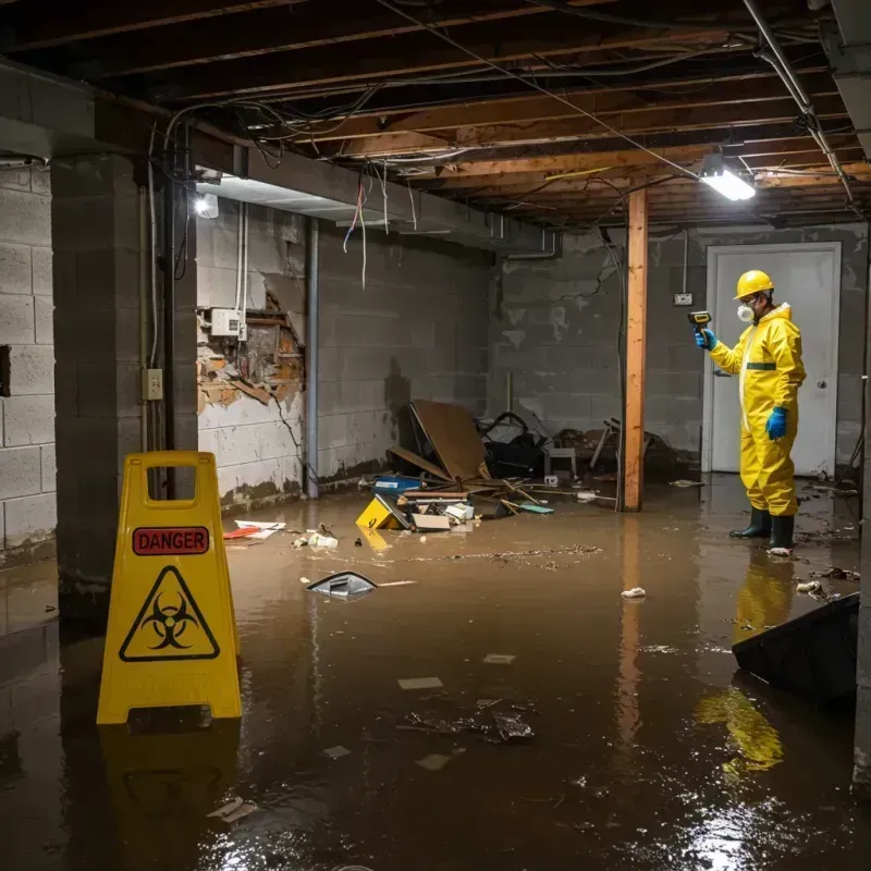 Flooded Basement Electrical Hazard in Chadwicks, NY Property